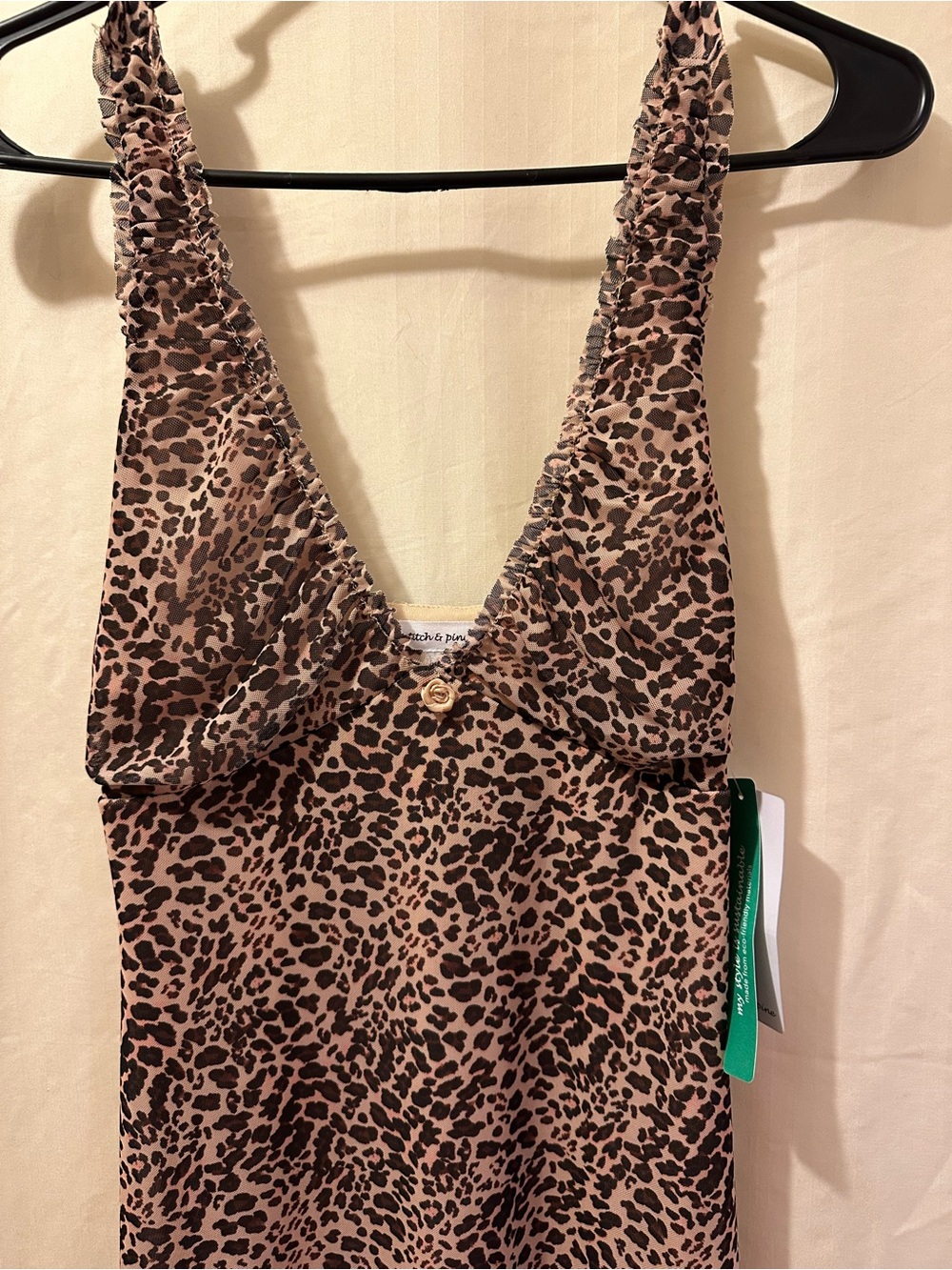 Leopard Print Maxi Dress in Brown and Black